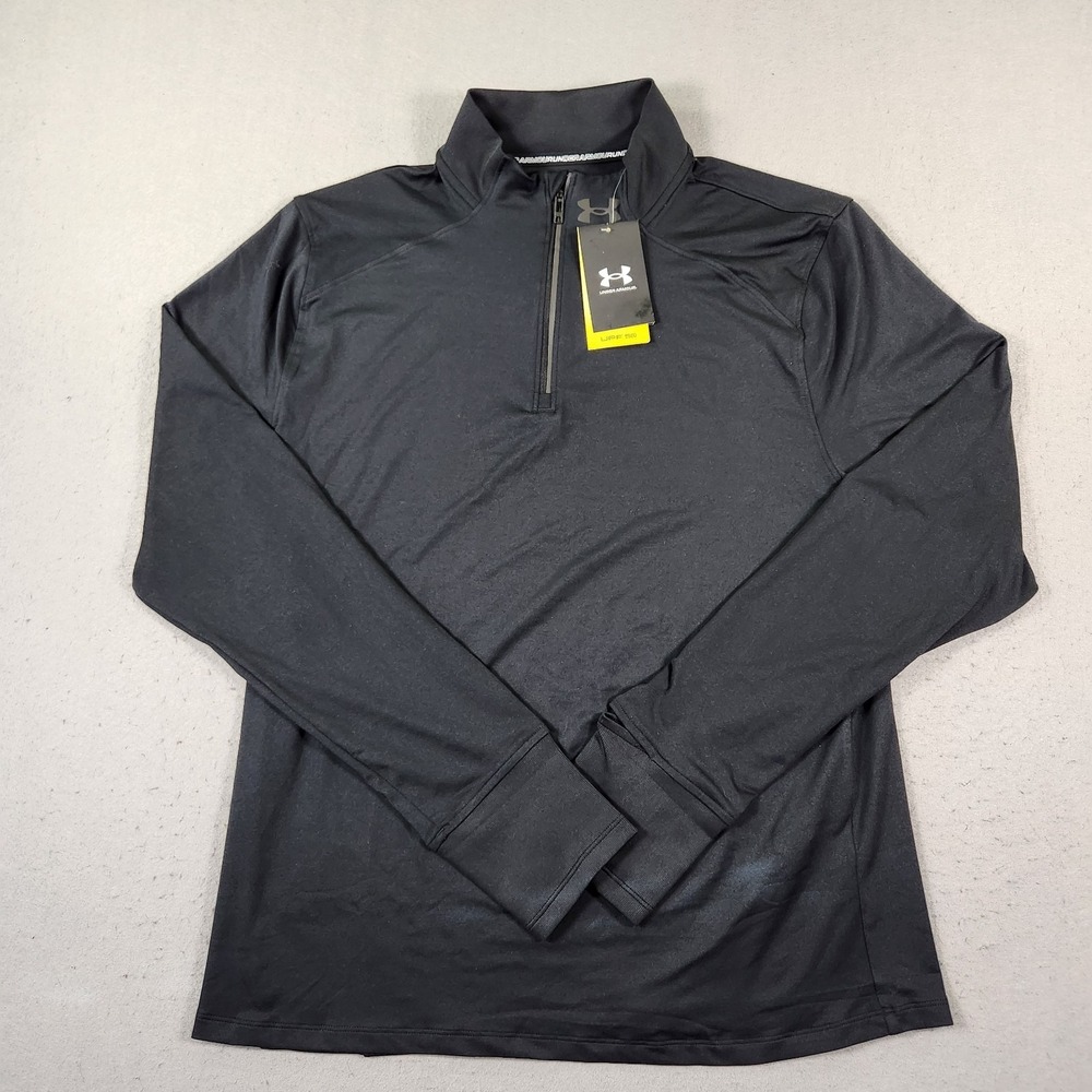 Under Armour Mens UA Launch Pro 1/4 Zip Black Running Pullover 1379288-001 L NWT
